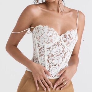 House of CB White Lace Tank Top